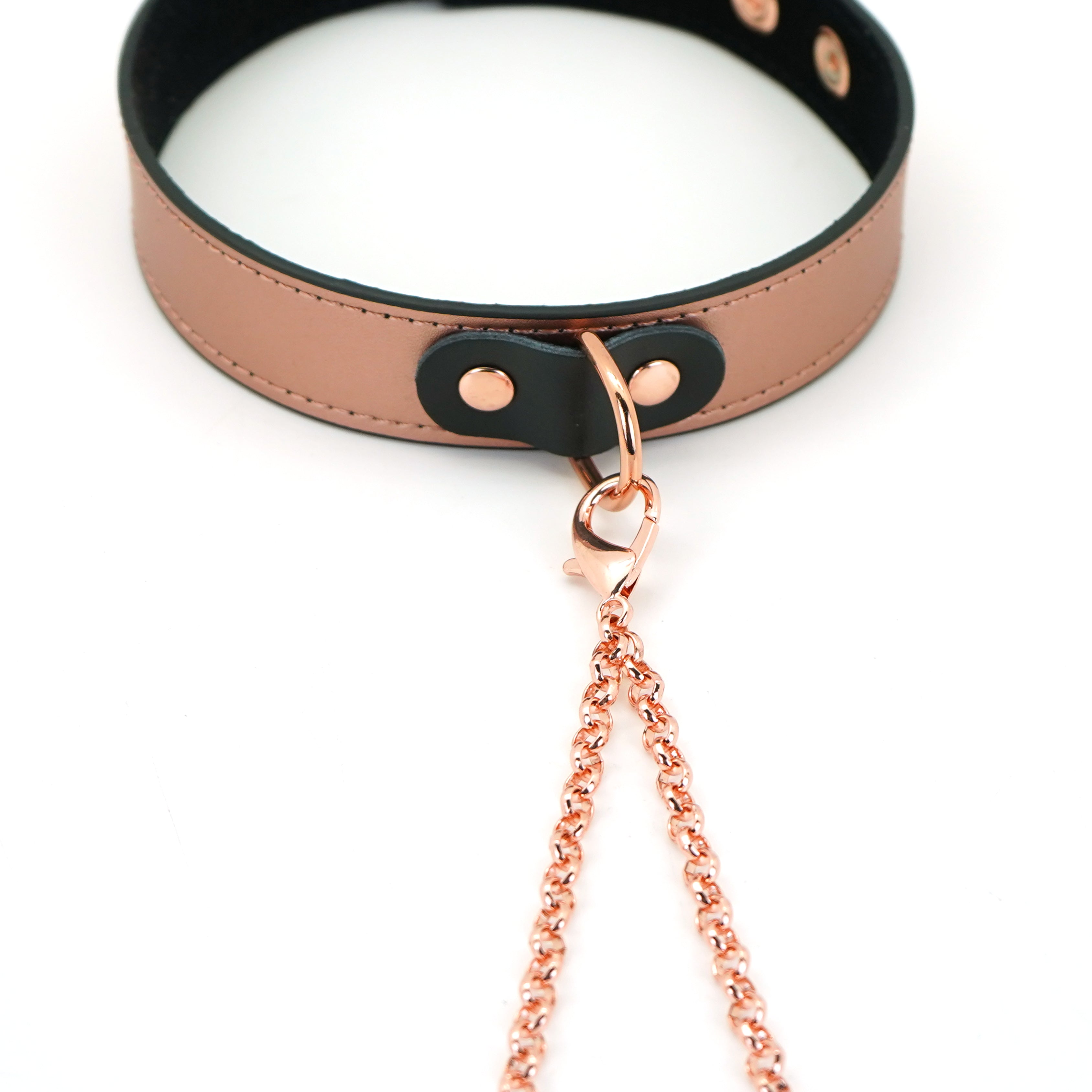 Collar with Nipple Clamps - Memory: The Rose Gold Luxury BDSM Collection