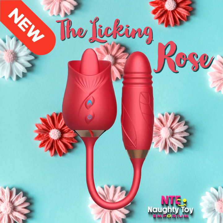 The Licking Rose - 3 in 1 Licking & Thrusting Vibrator